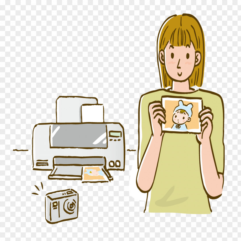 Women Printing Photos Illustration PNG
