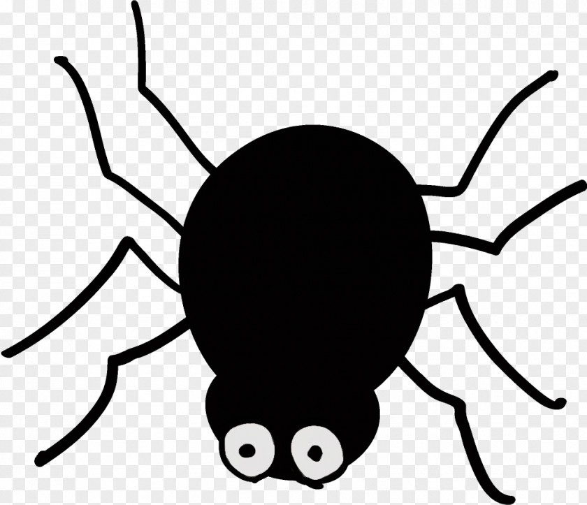 Arachnid Cartoon Black Head Insect Pest PNG
