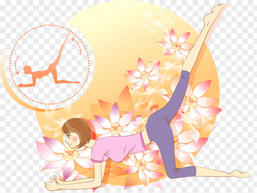 Beauty Yoga Illustration Fitness Professional PNG