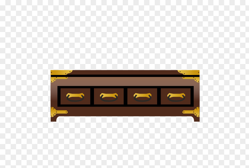 Household Retro TV Cabinet Coffee Table Furniture PNG