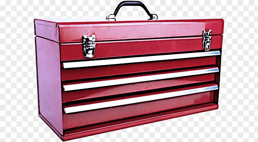 Rectangle Metal Red Drawer Organization PNG