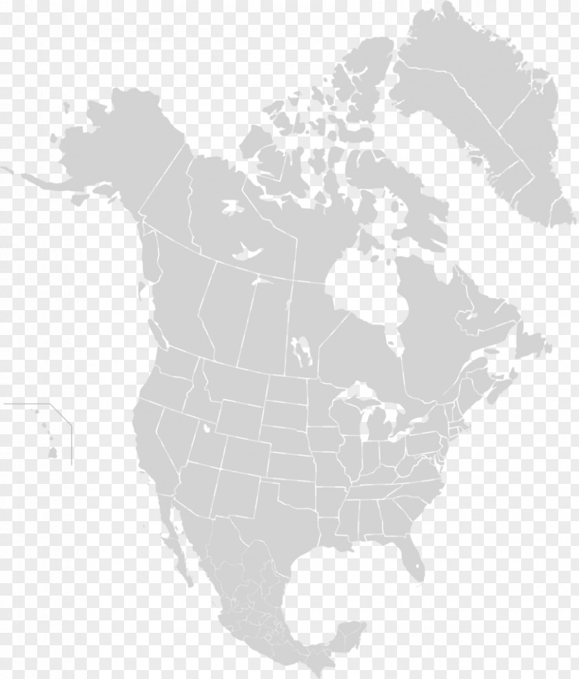 U United States Canada Blank Map World PNG