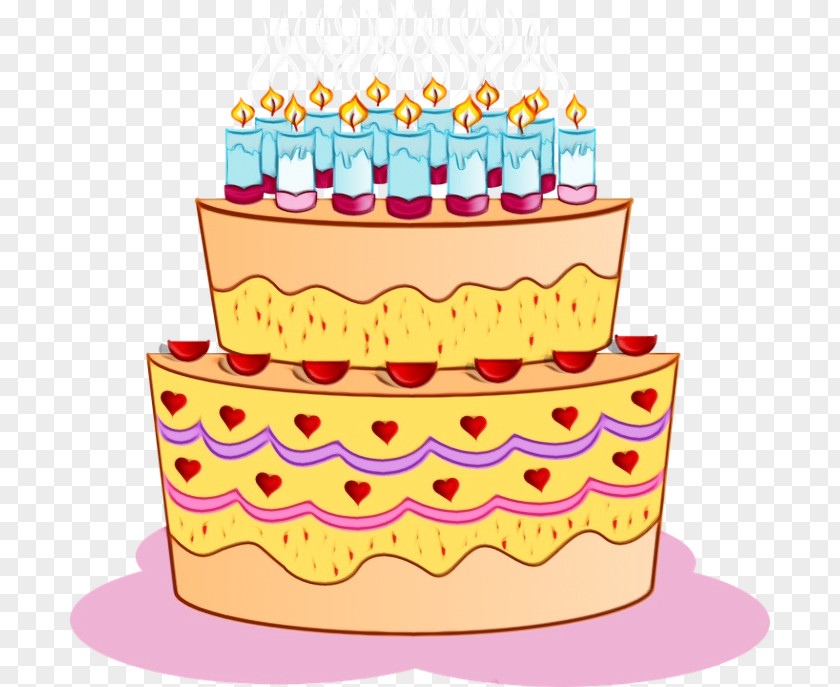 Buttercream Pastel Birthday Candle PNG