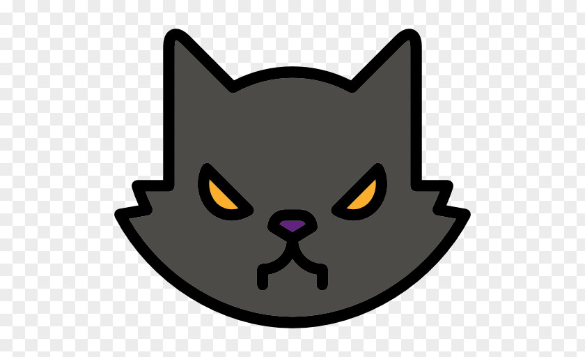 Cartoon Cat Halloween Icon PNG