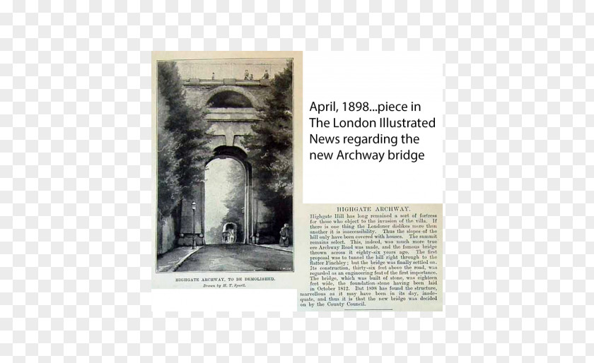 Painting Archway Giclée Ancient History Highgate Hill Stock Photography PNG