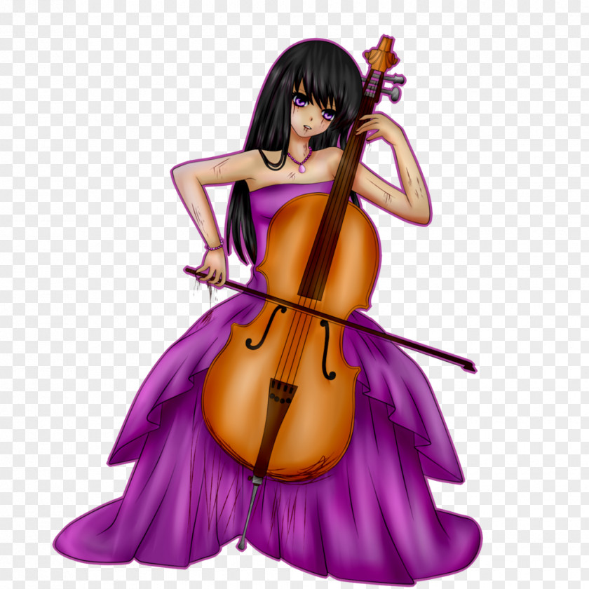 Violin Cello Fairy Cartoon Illustration PNG