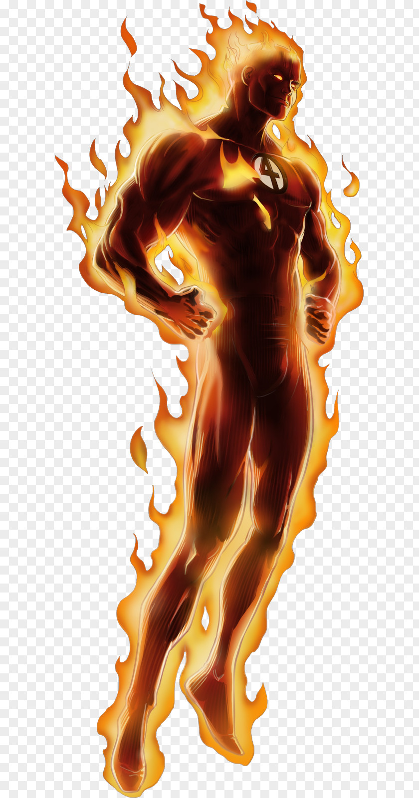 Flame Human Torch Invisible Woman Thing Mister Fantastic Silver Surfer PNG