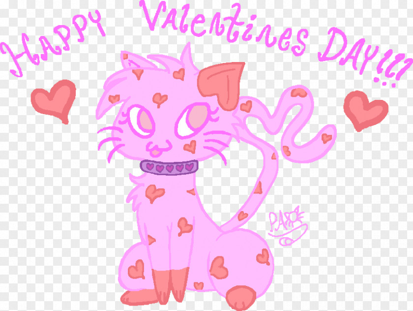 Happy B Day Whiskers Cat Kitten Valentine's Clip Art PNG