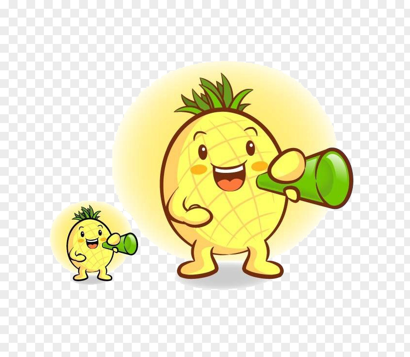 Pineapple Cartoon Poster PNG