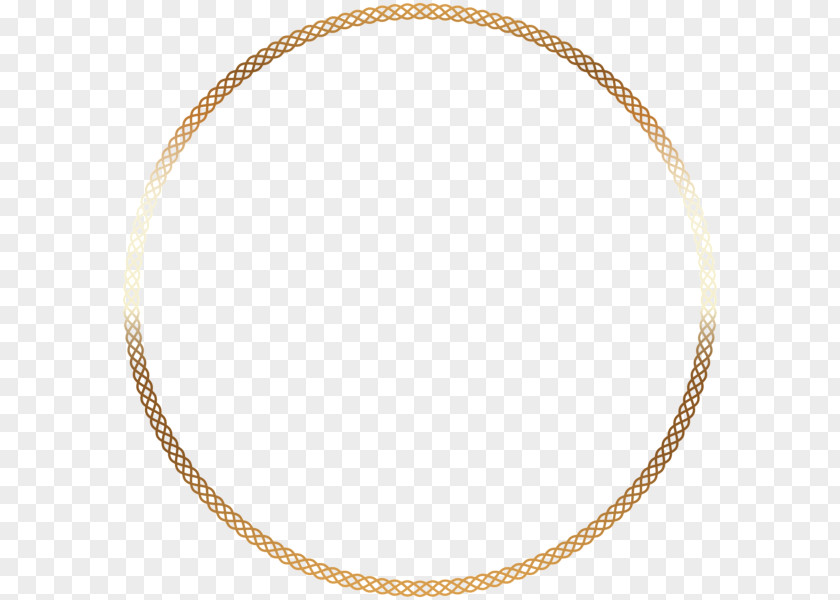 Round Border Jewellery Chain Necklace Gold Charms & Pendants PNG