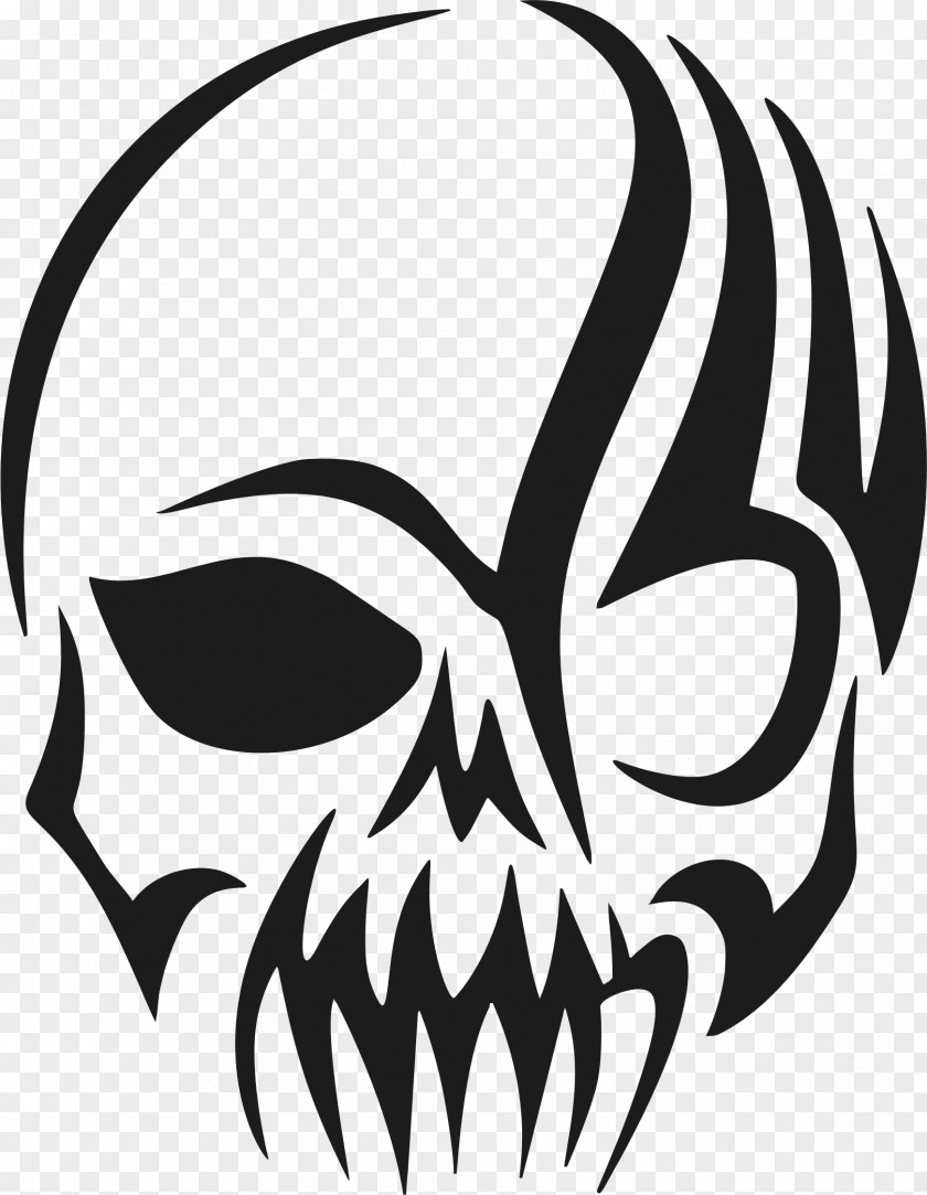 Scary Drawing Skull Art Clip PNG