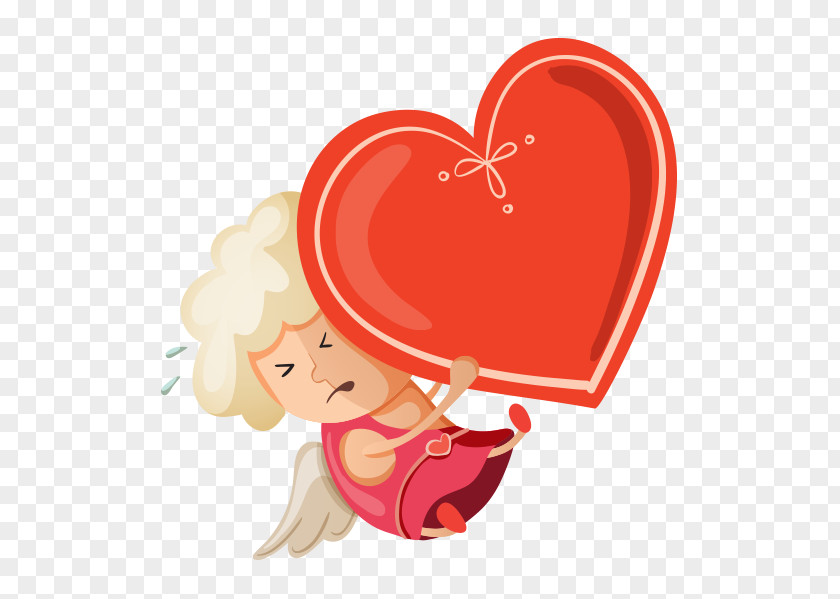 Cute Cupid Heart Falling In Love PNG