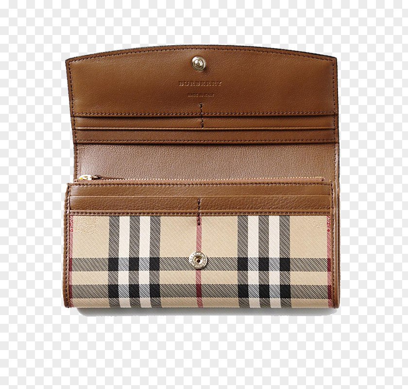 Ms. Burberry Flip Wallet Handbag Leather PNG