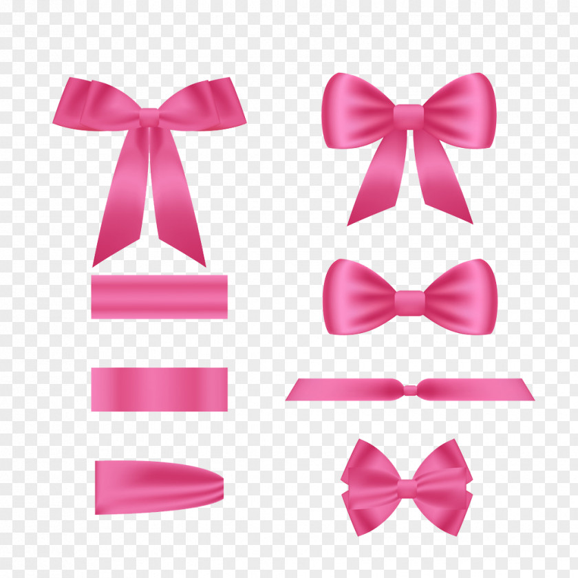 Pink Ribbon Bow Euclidean Vector Download PNG
