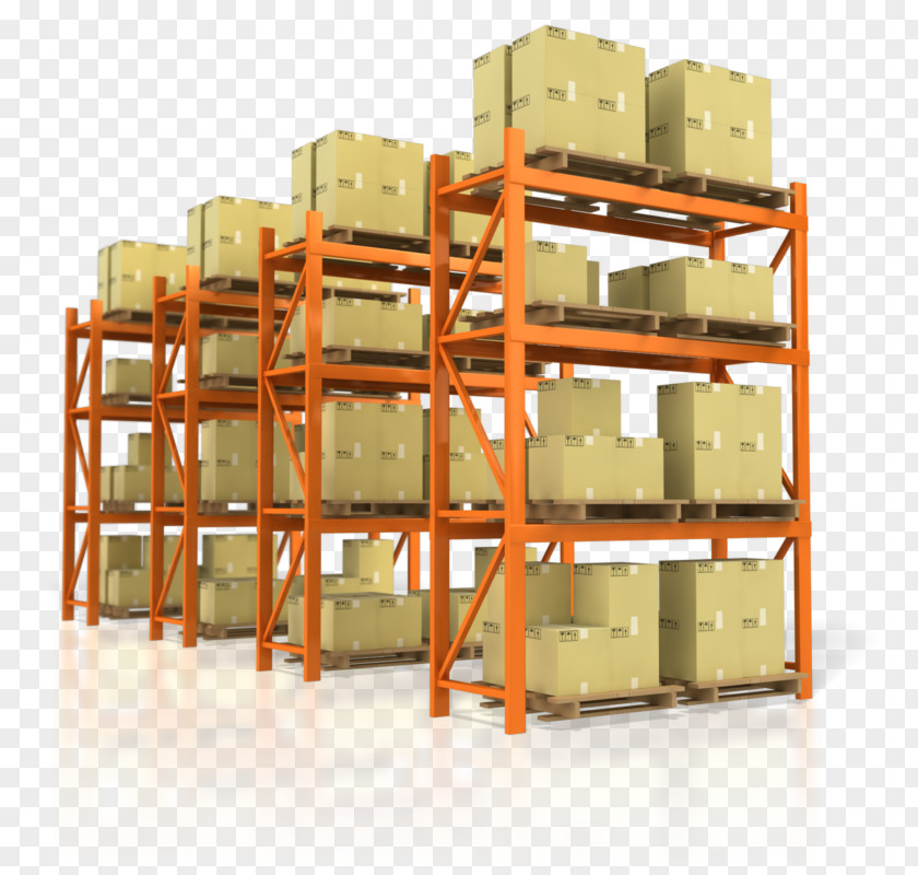 Warehouse Pallet Racking Intermodal Container Distribution Center Product PNG
