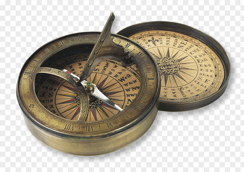 Compass North Sundial 18th Century Gnomon PNG