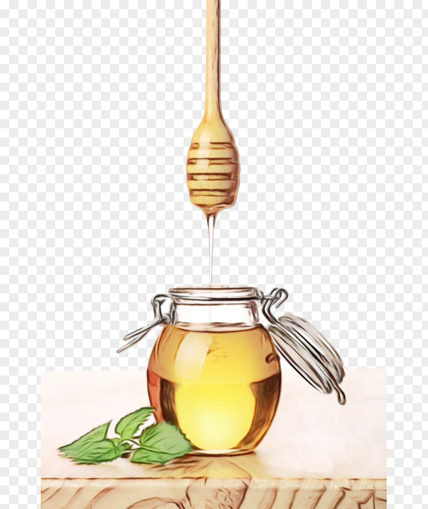 Glass Cooking Oil Honey PNG