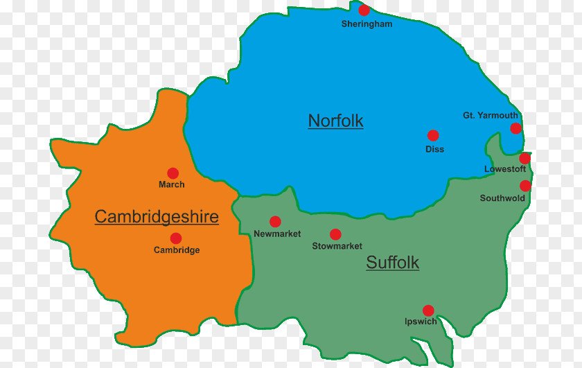 Gorleston Suffolk Norfolk East Anglia Array Region Information PNG