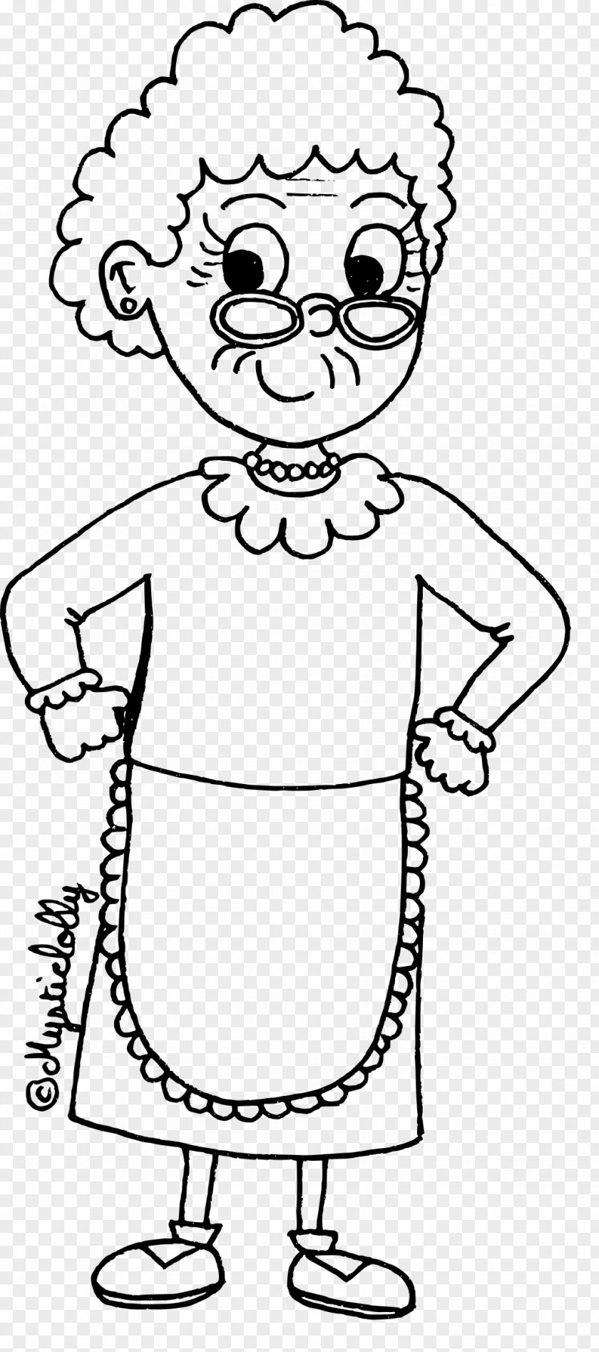 Maman Black And White Drawing Family Grandmother PNG