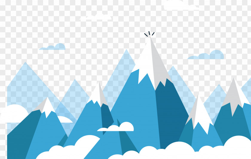 Rolling Snow Mountain Vector Mount Everest Euclidean PNG
