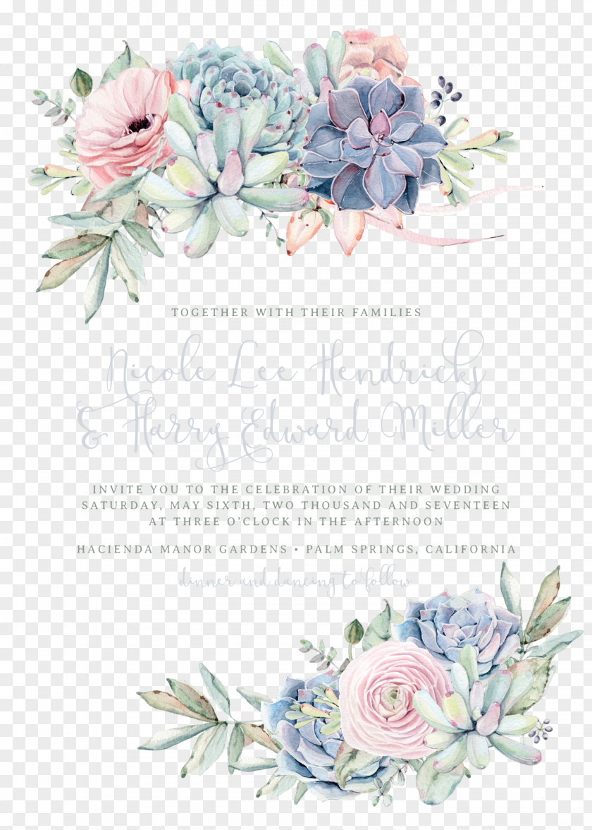 Bohemian Wedding Invitation Paper Succulent Plant PNG