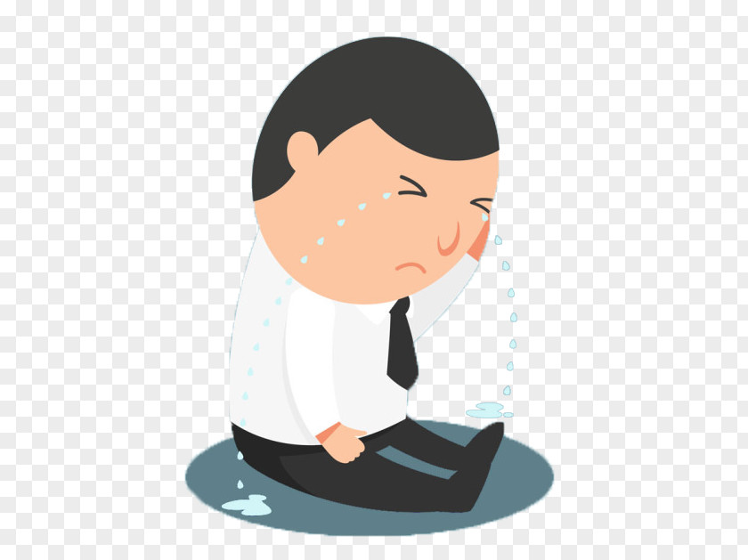 Crying Man Cartoon Sadness PNG
