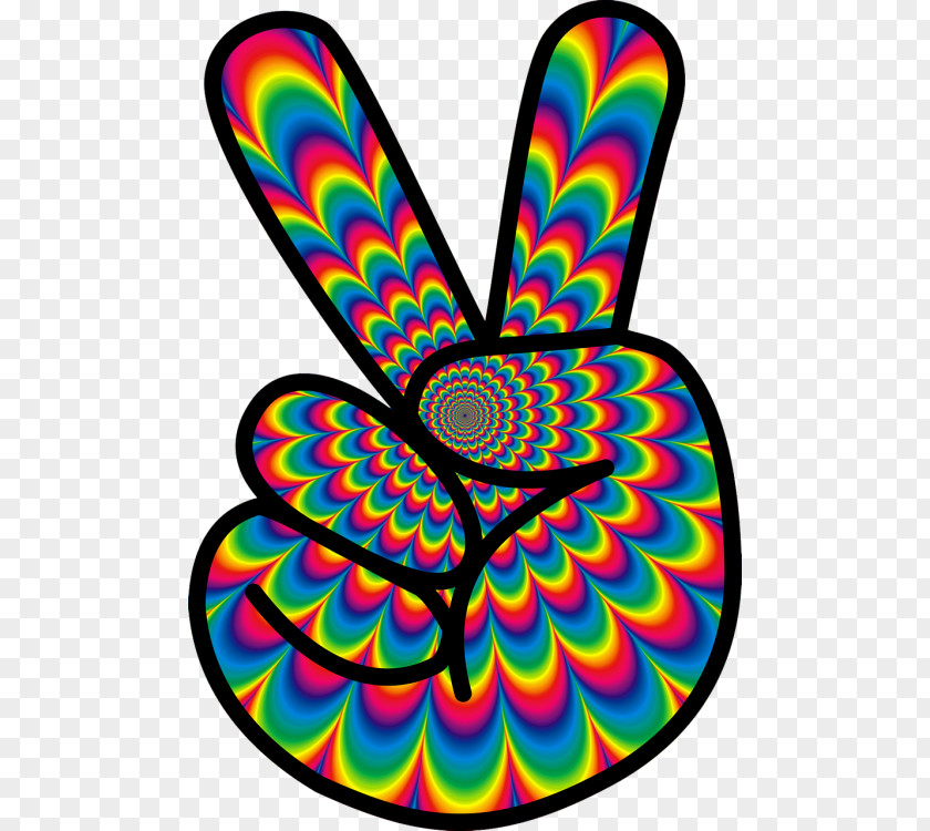 Flower Power Hippie Peace Symbols Clip Art PNG