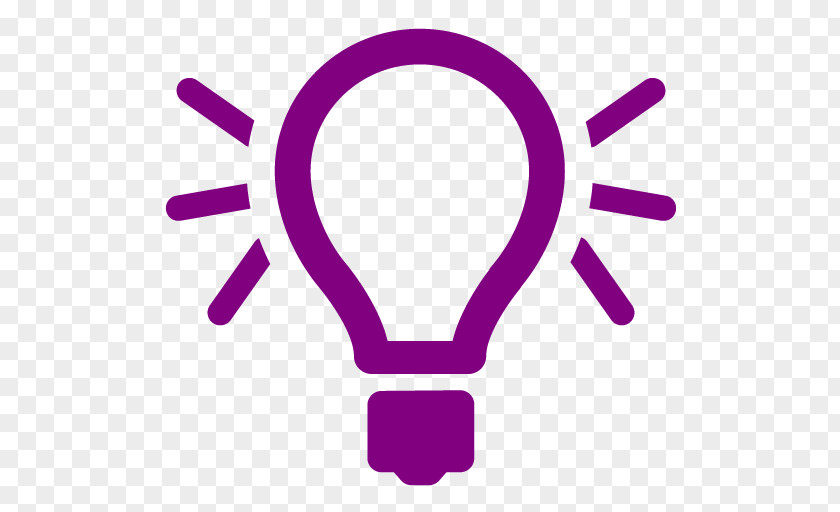 Purple Light Incandescent Bulb Advertising PNG