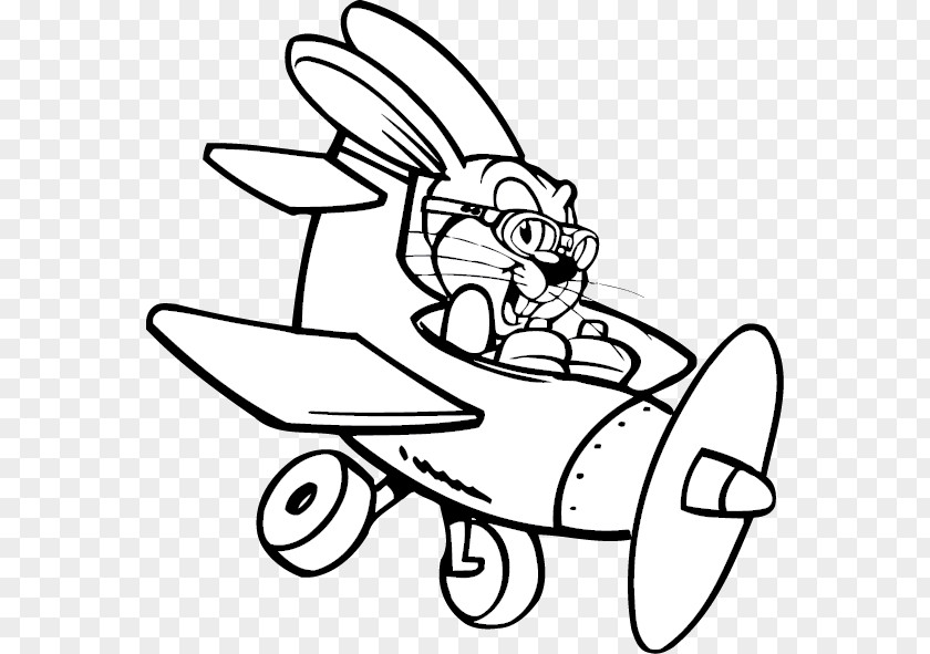 Airplane Easter Bunny Leporids Flight PNG