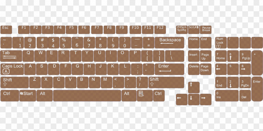 Bronze Keyboard Computer Clip Art PNG
