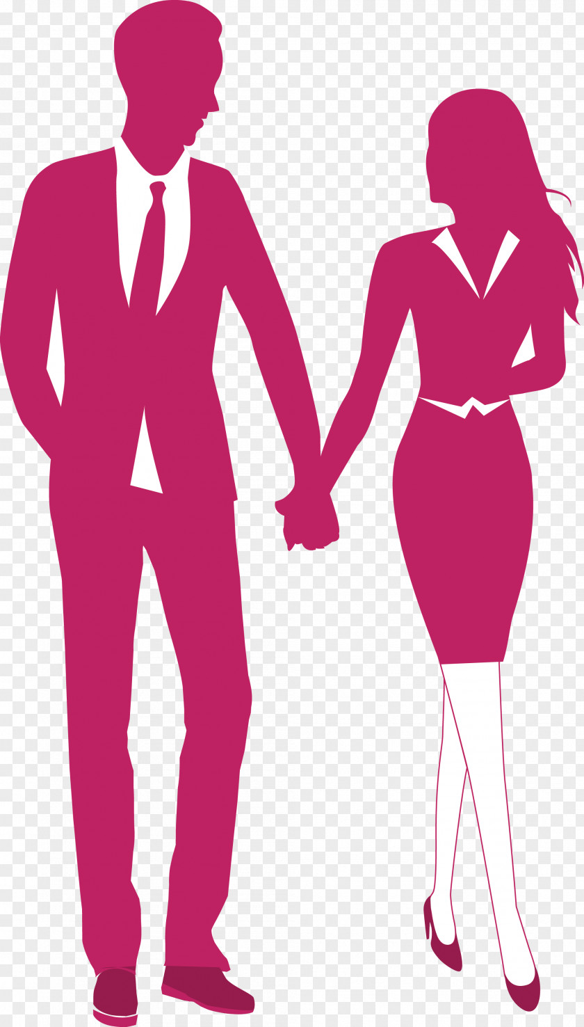 Business Lovers Silhouette Vector Dating Euclidean PNG