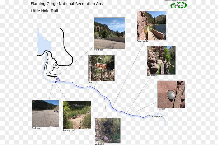 Flaming Gorge Reservoir Gorge, Utah Trail Map Gorge-Uintas Scenic Byway Linville Wilderness PNG