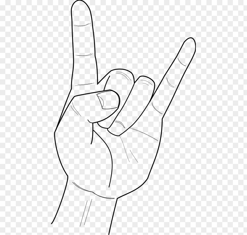 Heavy Metal Sign Of The Horns Rock And Roll Clip Art PNG