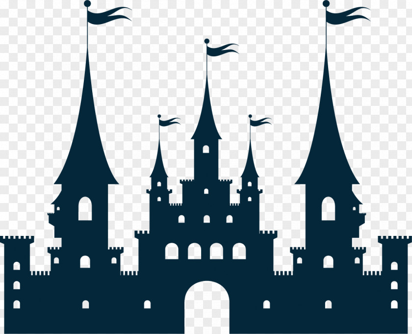 The Stately Palace Castle Silhouette Clip Art PNG