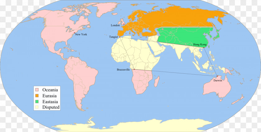 World Map Nineteen Eighty-Four The City & Eastasia Ingsoc PNG