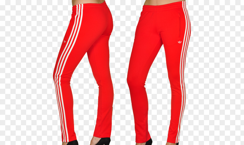Adidas Leggings Tracksuit Pants Red PNG