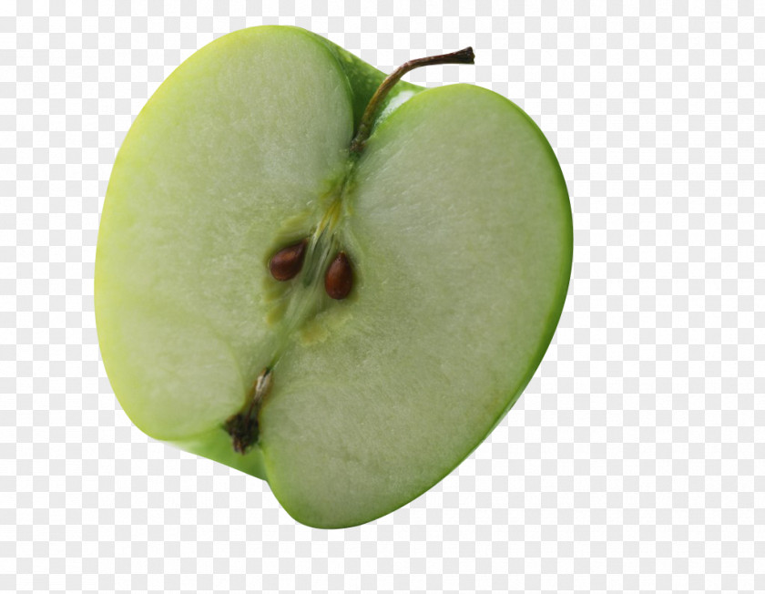 Cut In Half Green Apple Granny Smith Manzana Verde PNG