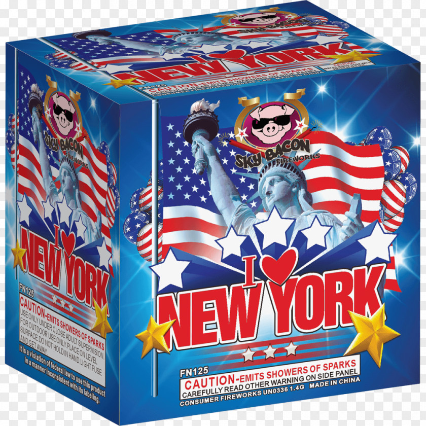 I Love New York Fireworks Blue Color Sky Orange PNG