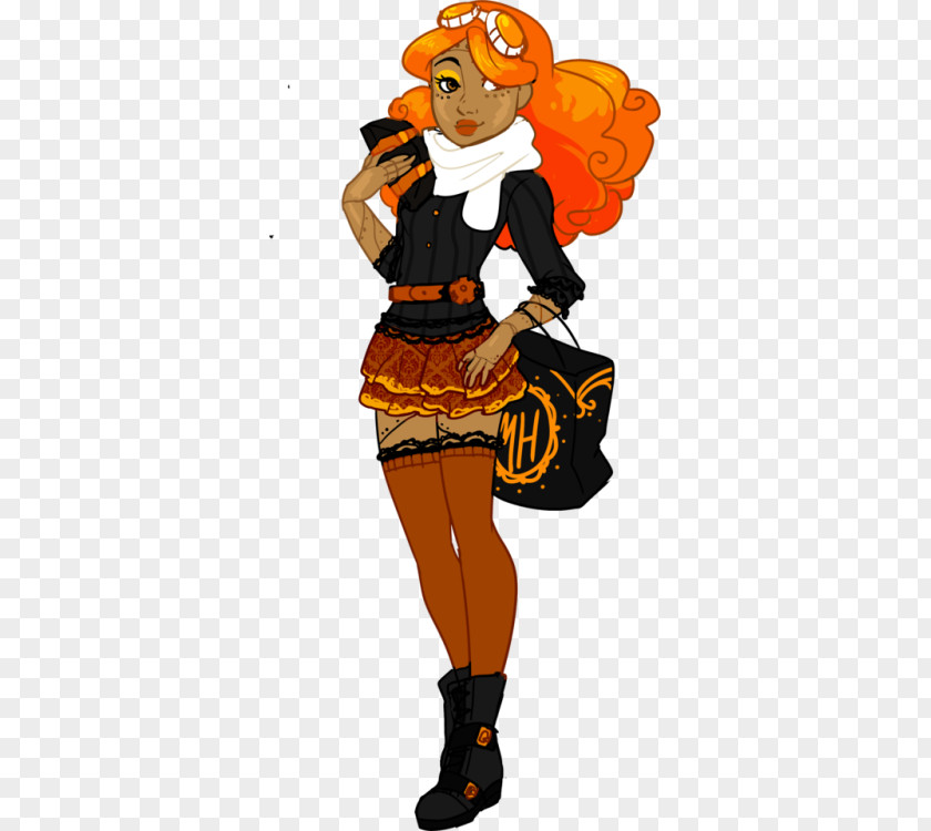 Robecca Steam Illustration Ghoul Costume Design PNG