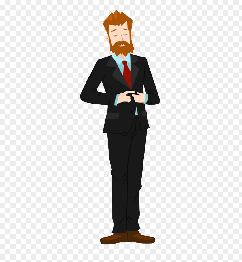 Thinking Man Cartoon Illustration PNG