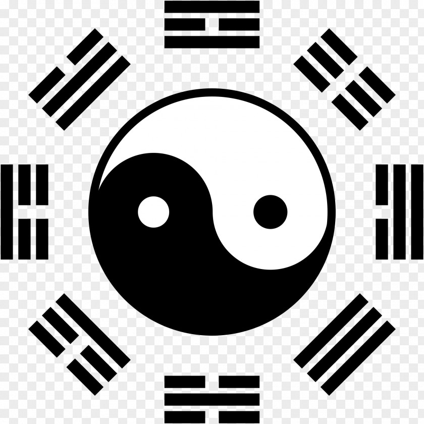 Yin Yang Feng Shui Good Luck Charm Symbol Bagua PNG