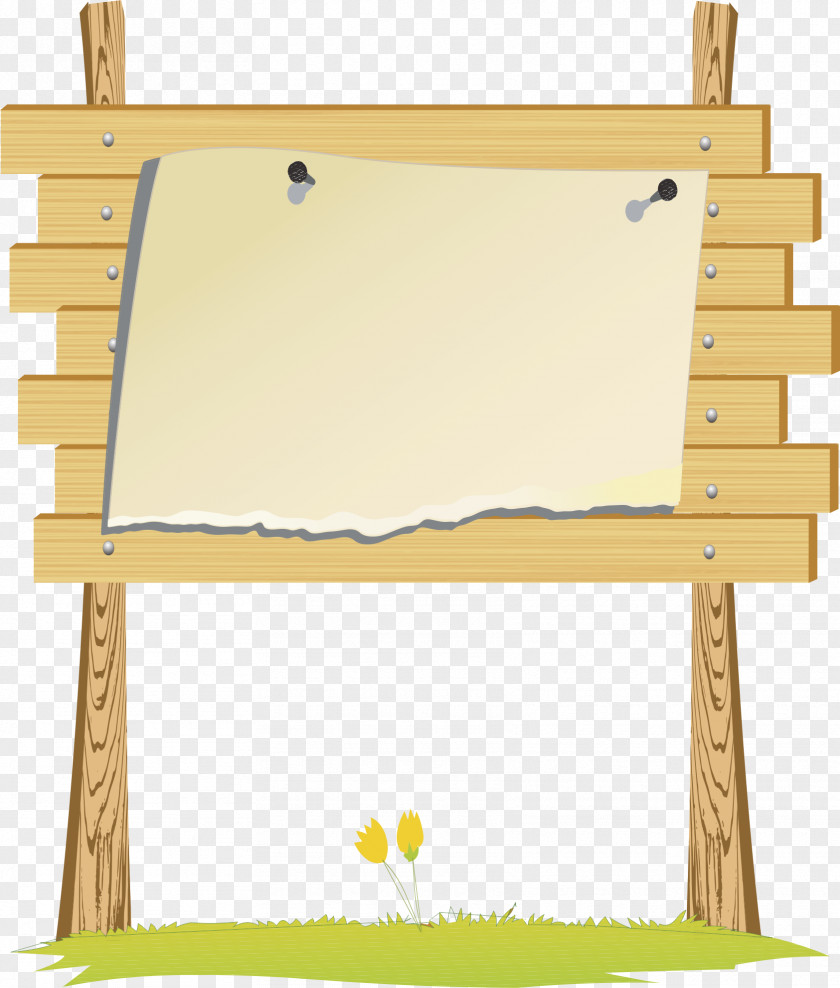 Cartoon Brand Wood Billboard Clip Art PNG