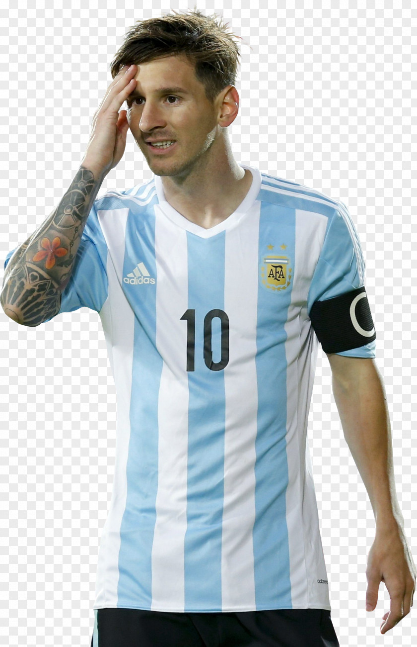Electric Blue Neck Messi Cartoon PNG