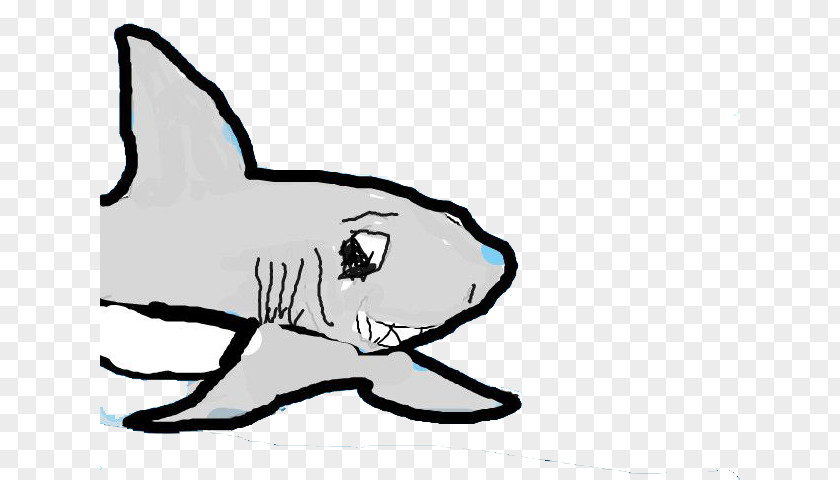 Hand Drawn Shark Clip Art PNG