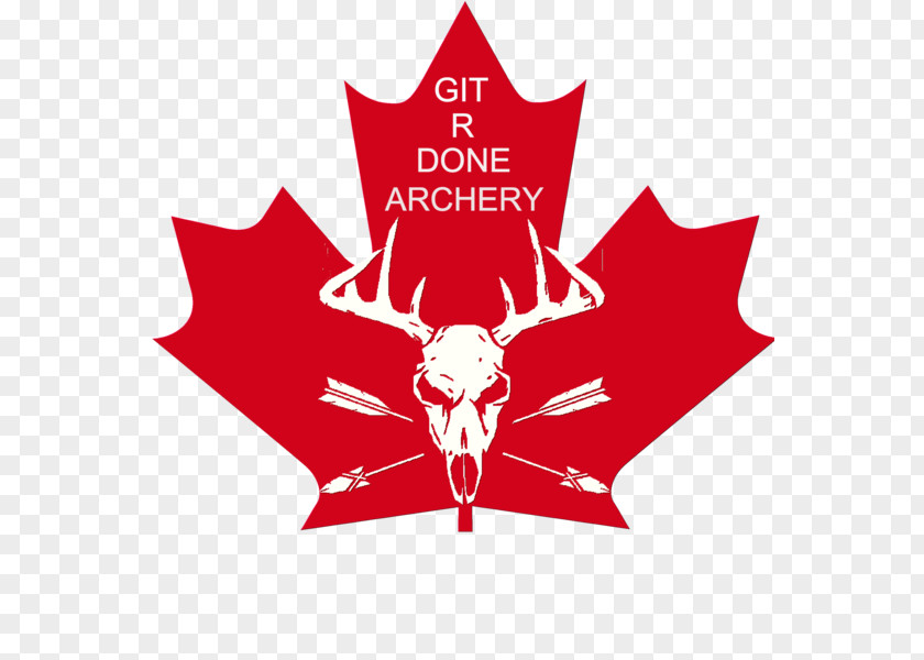 Leather Archery Bow Holder Canada Maple Leaf Vector Graphics Illustration Clip Art PNG