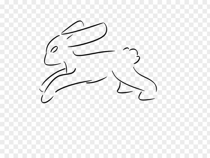 Running Rabbit Hare Canidae Drawing Line Art Clip PNG