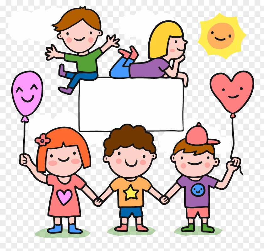Vector Child Borders Children's Day Poster Gift Drawing PNG