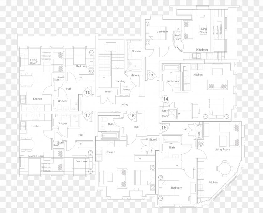 2d Street Forward Ground Floor Plan Line Pattern PNG