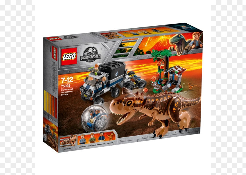 Dinosaur Lego Jurassic World Carnotaurus Gyrosphere Escape 75929 PNG