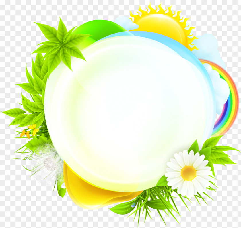 Green Plant Sun Stock Illustration Euclidean Vector PNG